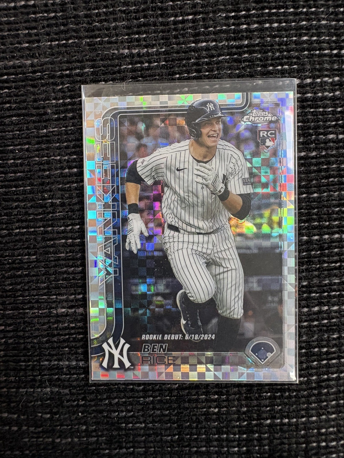 2025 Topps Chrome Update Ben Rice #138 X-Fractor (RC) #USC138 Yankees