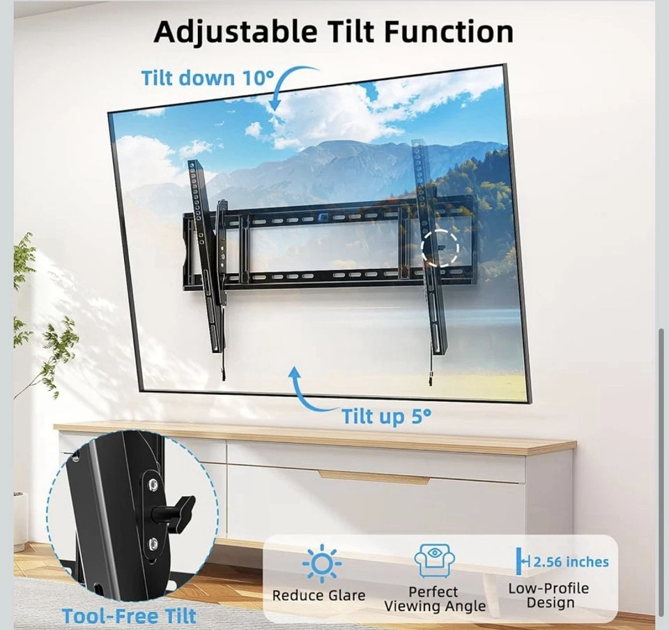 Heavy-Duty Tilting TV Wall Mount for 60"-120" TVs - Image 3 of 4