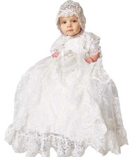 Same White lace Christening Gown dress for baby girl 9Mos