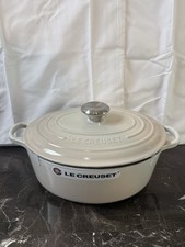 Le Creuset Enameled Cast Iron Cocotte Oval 27cm 4.5 qt Meringue Dutch Oven