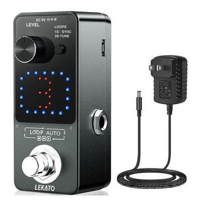 Looper Pedal,Guitar Looper Pedal with 9V 0.6A Looper Pedal Power Supply Adapt...