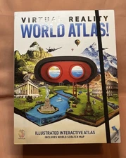 Virtual Reality World Atlas - 112 Page Interactive Atlas with World Scratch Map