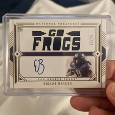 2024 National Treasures Collegiate Football Rpa Emani Bailey /25📈TCU Horn frogs
