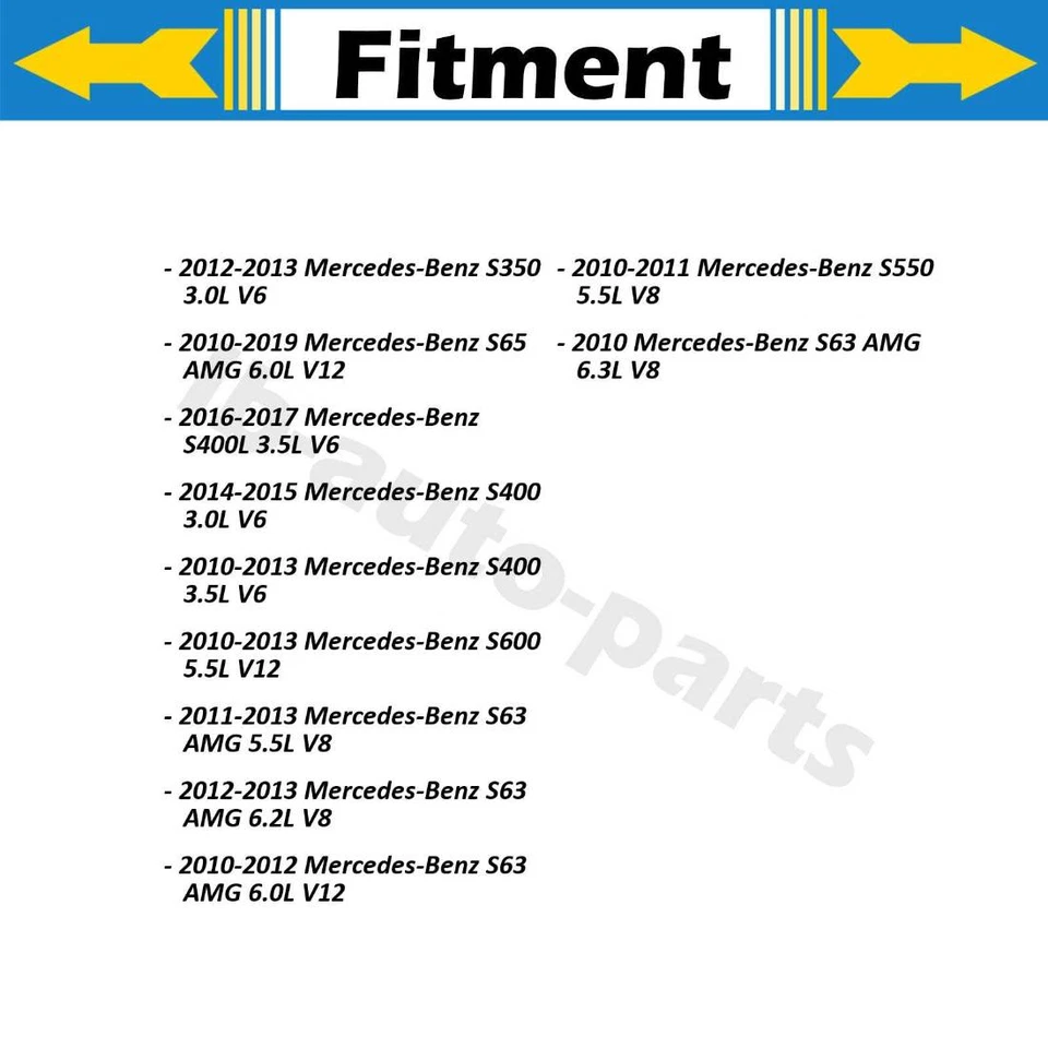 Manguera de freno delantera trasera 4 piezas para Mercedes-Benz S400 3,5 L 2010-2013 Foto 2 de 4
