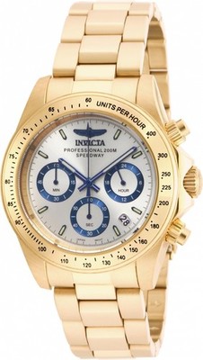 Invicta Men's Speedway Analog Display Japanese Quartz Gold Steel Watch 17312