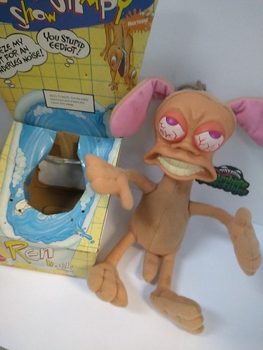 Vintage NIB REN & STIMPY Ren Hoek 10" Plush Toy Rude Toot Sounds Collectible - Picture 15 of 16
