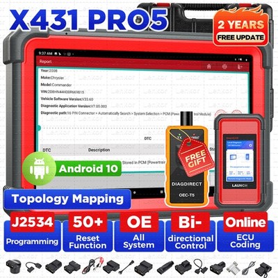 2025 LAUNCH X431 PRO 5 PAD V+ Car Diagnostic Scanner Tool Programming Key Coding