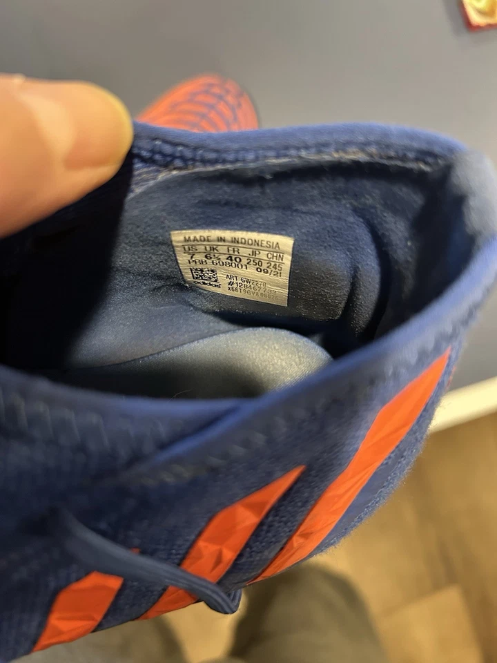 Adidas Predator Edge.3 FxG Jr Soccer Cleats Kids Size 7 Youth Blue Boots Knit - Image 3 of 3