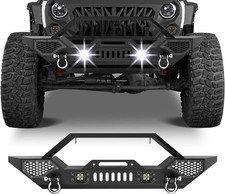 Front Bumper For 1997-2018 Jeep Wrangler Jk Jku Winch Plate Led Lights D-rings Front Bumper For 1997-2018 Jeep Wrangler Jk Jku Winch Plate Led Lights D-rings