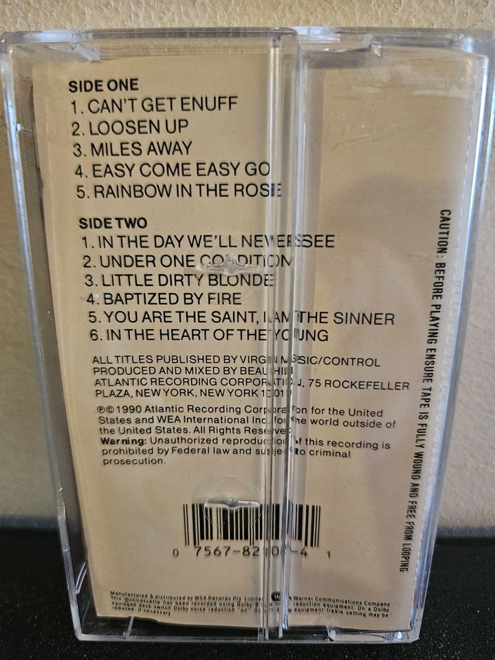 WINGER In The Heart Of The Young 1990 CASSETTE TAPE GLAM/HAIR METAL HARD ROCK - Image 4 of 4