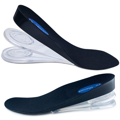 3-Layer Adjustable Height Increase Insoles, 3/4 Length Shock Absorption Cushi...