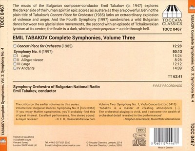 SYMPHONY ORCHESTRA OF BULGARIAN NATIONAL RADIO / EMIL TABAKOV EMIL TABAKOV: COMP