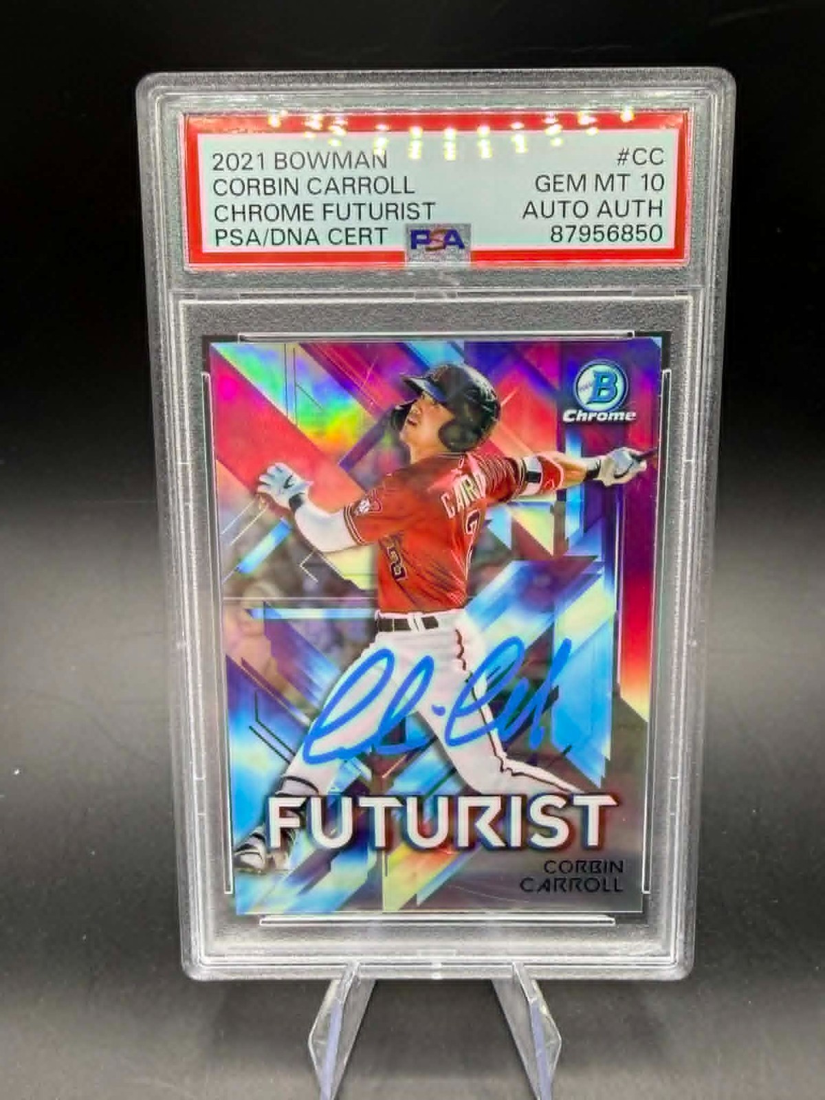 2021 Bowman Chrome Draft Corbin Carroll Futurist RC ROOKIE AUTO PSA 10 DBACKS SP