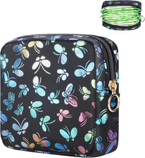 Period Bag Pouch, Leather Sanitary Napkin Storage Bag for Womens, Portable Sanit