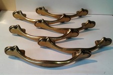 6 VINTAGE CIĘŻKICH MOSIĘŻNYCH SZUFLAD 3-CALOWE OTWORY ŚRODKOWE, 5 CALI DŁUGOŚĆ CAŁKOWITA