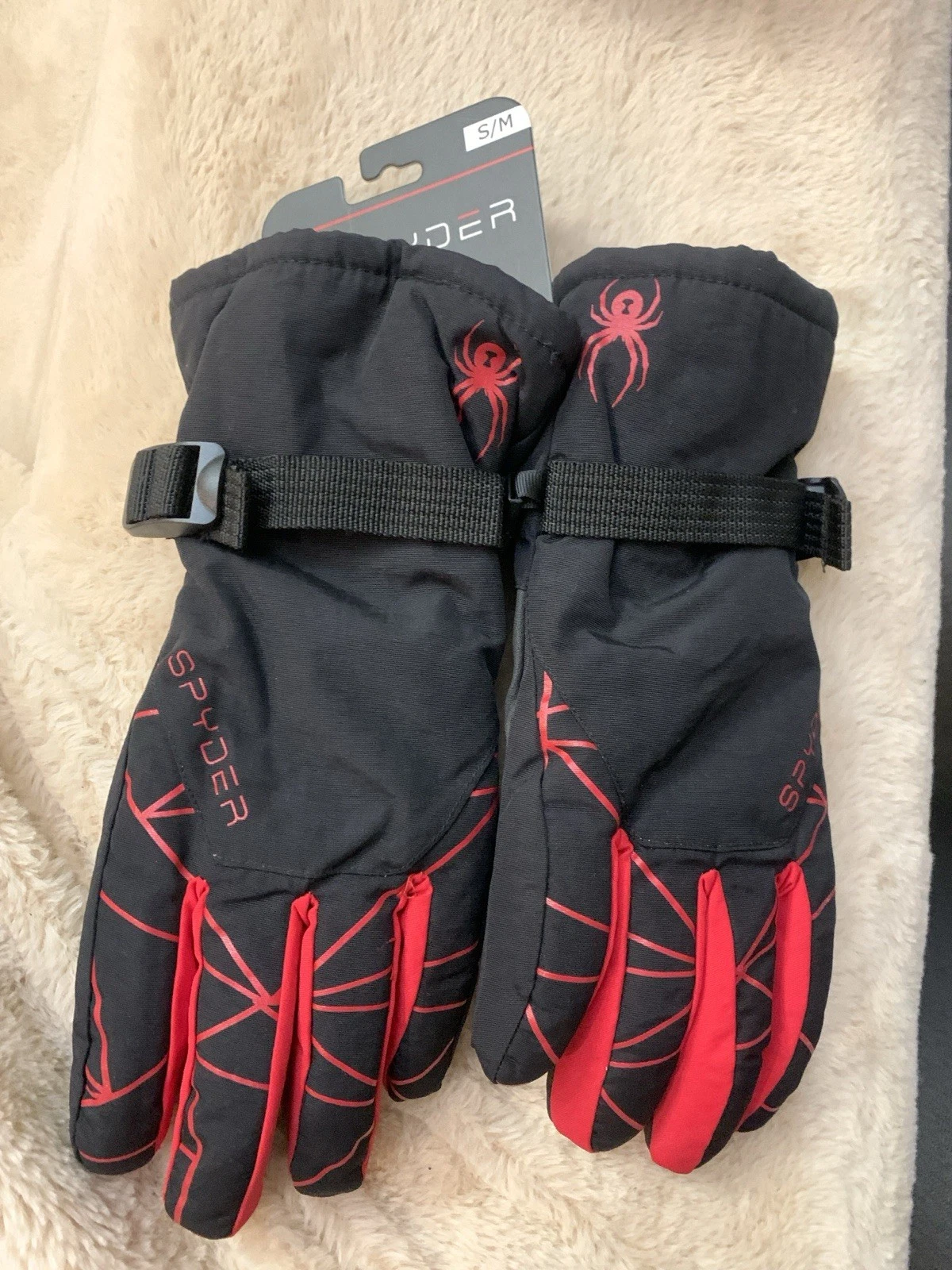New Spyder Men’s Black Logo Insulated Ski Winter Snow Gloves Size S/M
Opens in a new window or tab