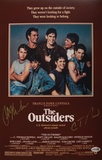Ralph Macchio & C. Thomas Howell Signed 11x17 The Outsiders Mini Poster JSA