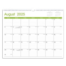 Calendar 2025-2026: Large Monthly Wall for Planning 2025-2026, Green