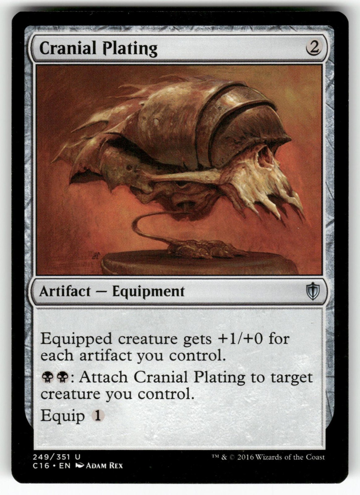 Cranial Plating 249 Uncommon Commander 2016 Magic: The Gathering Near Mint