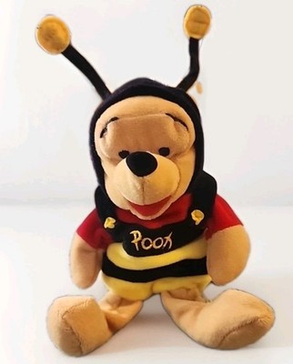 Disney Winnie the Bumble Bee Pooh Bean Bag Plush 8''  RARE & RETIRED w/tags