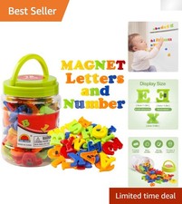 78PC Magnetic Alphabet  Numbers Set - Colorful Fridge Learning Toys for Kids