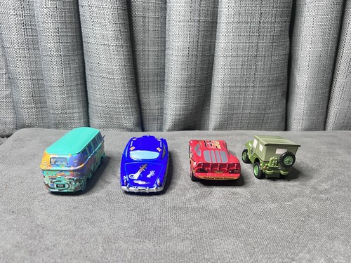 Disney Pixar Cars Hudson Hornet Lightning Mcqueen Sarge Volkswagen Van Lot - Picture 3 of 9