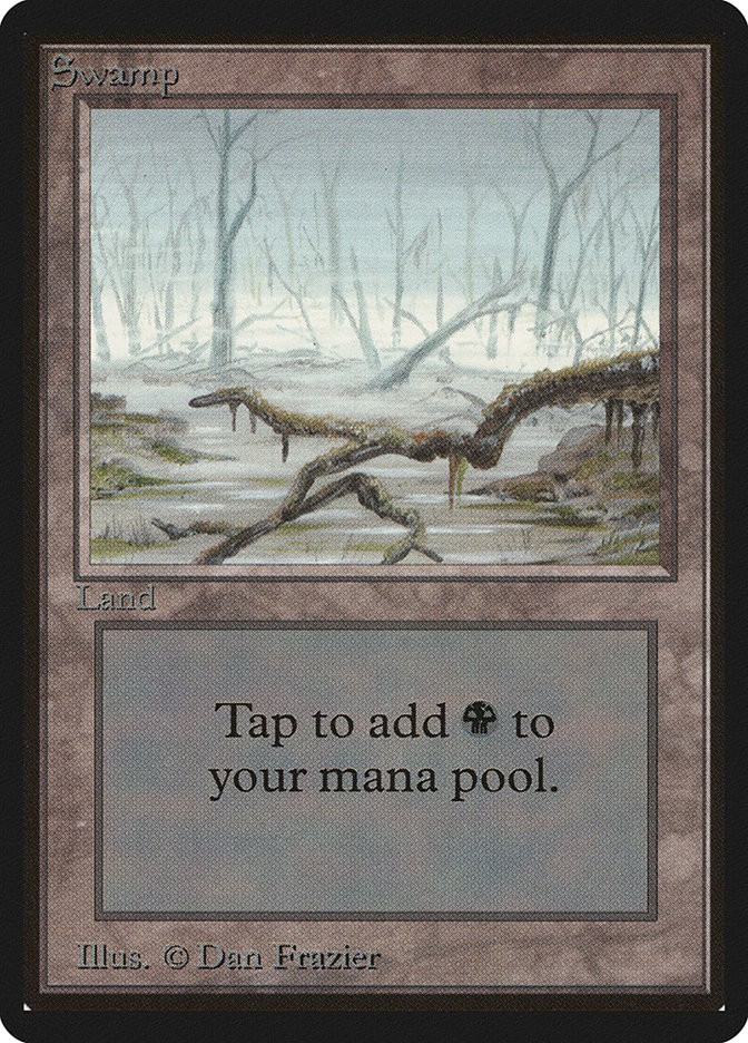 MTG  Swamp (B)  - Beta #294
