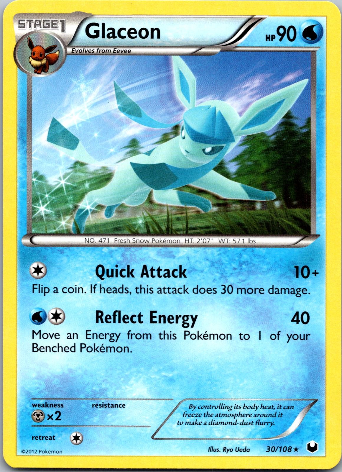 GLACEON 30/108 RARE DARK EXPLORERS POKEMON NM/M