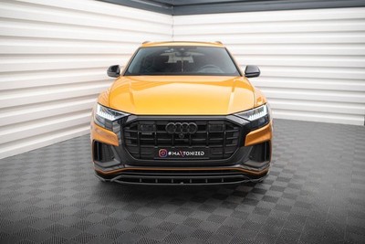 Street+ Spoilerlippe Front Ansatz V.1 passend für Audi Q8 S-line / SQ8 Mk1 schwa