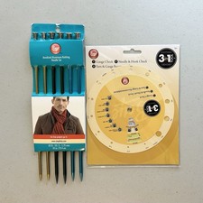 Boye Knitting Needle Set 8-10  10  Long With Gauge Check Chart