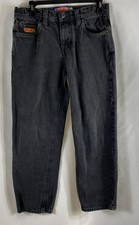 Empyre Men's Black Relaxed Fit Cotton Skate Jeans Graffiti Logo Sz 26