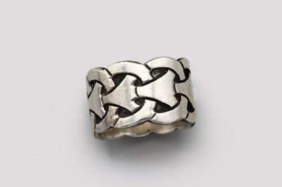 RAR Vintage Sterling Bandring Größe 6,75, signiert Herkules T.L.J. TM und Studios