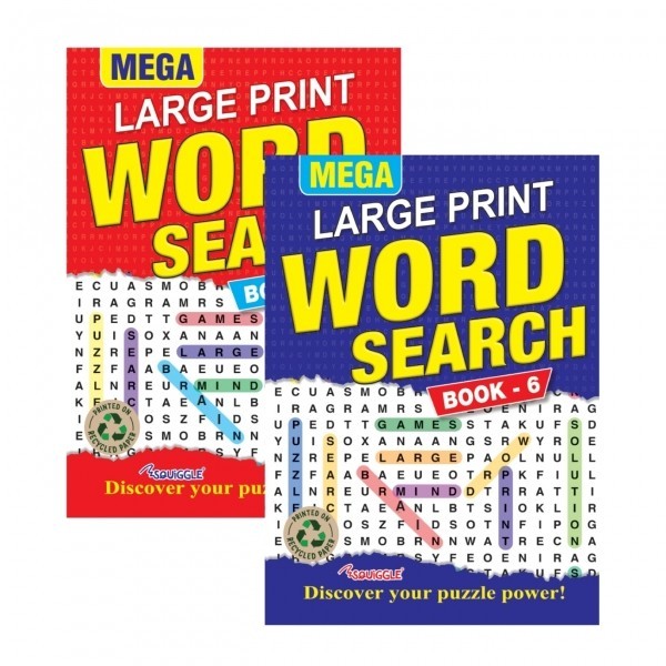2 x WORD SEARCH BOOKS MEGA LARGE PRINT A4 ADULT WORDSEARCH puzzle books 5 & 6
