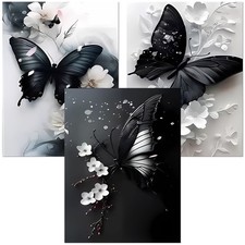 3Pcs Butterfly Diamond Art Kits for Adults 12 x 16inch