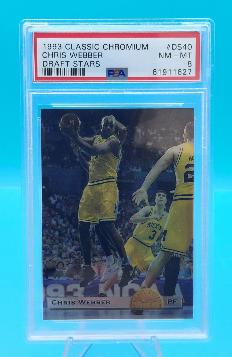 CHRIS WEBBER - 1993 Classic Chromium #DS40 Draft Stars - PSA NM-MT 8