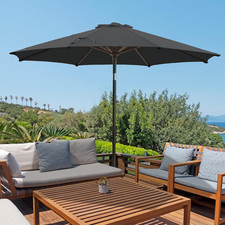 9 FT Patio Umbrellas Outdoor Table Market Umbrella with Push Button Tilt/Crank,