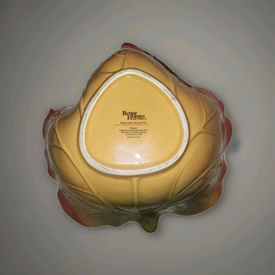 Juego de 2 cuencos y 2 platos Lg Better Homes & Gardens Heritage Collection Harvest Leaf Foto 4 de 4