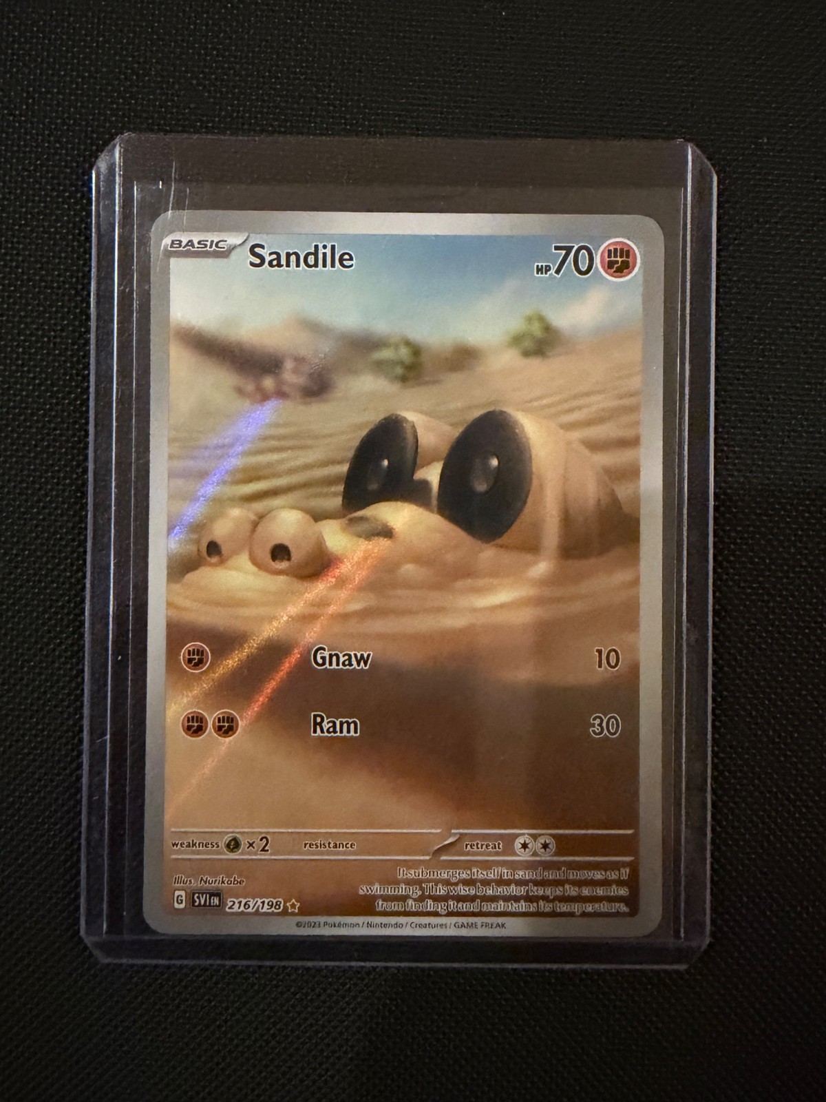 Pokemon TCG Sandile - 216/198 Holo SV01: Scarlet & Violet Base Set