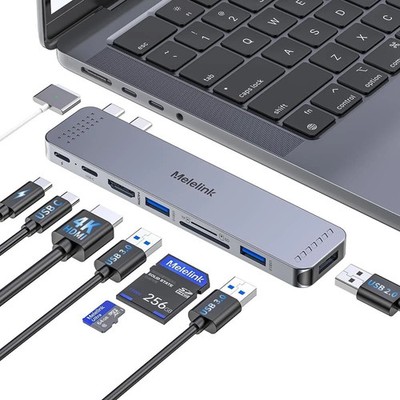 USB C Hub Adapter for MacBook Pro/Air M5 M4 M3 M2 M1 2025-2018 13'' 15'' 16'', Mac