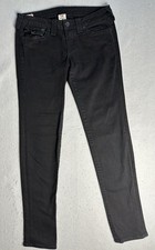 True Religion Julie Jeans Womens Low Rise Bootcut Black Made in USA Y2K 26