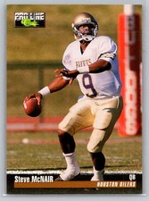 1995 Pro Line Football #99 Steve McNair RC - VG - Houston Oilers