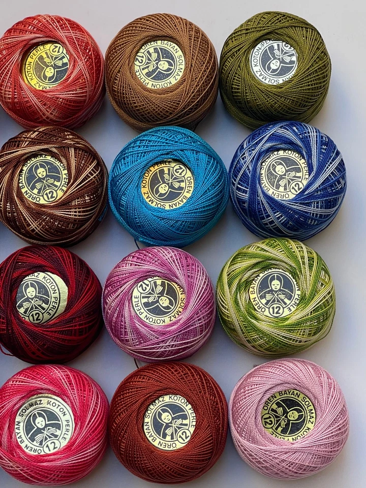 20 Balls Perle Cotton No:12 Embroidery Thread in Assrtd 20 different colours #19 - Image 3 of 4