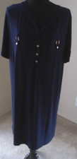 PER SEPTION WOMENS BLUE DRESS WITH GOLD ACCENTS SIZE 2X