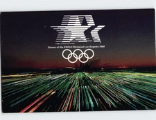 Postcard Time Lapse Photograph Skyline Los Angeles 1984 Olympics California USA
