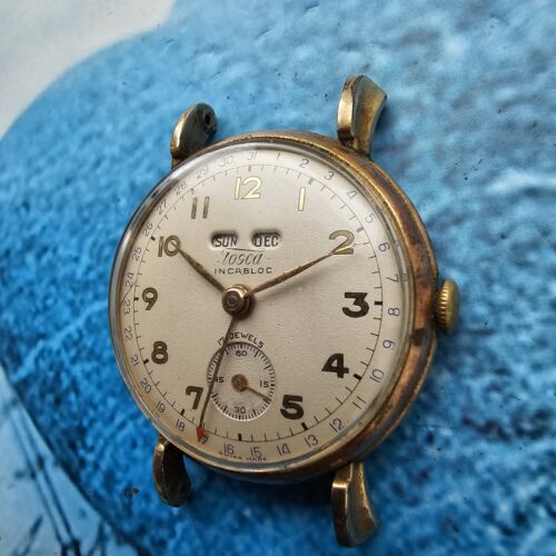 Vintage Tosca Triple Date Hand-Winding Men's Wristwatch - Picture 4 of 10