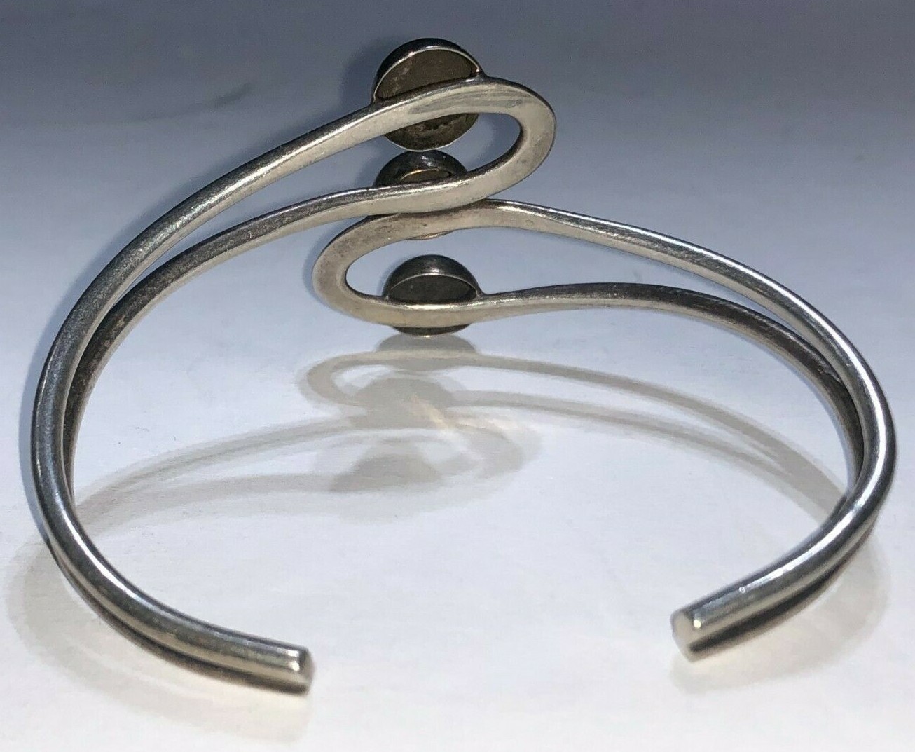 3 Circle Wrap Around Design Signed Adjustable Cuf… - image 5