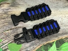 20 22 mm Black Blue Adjustable Survival Paracord Watch Band Fits 7"- 8" Wrists