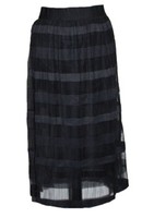 Damen Damenrock Plisse 7/8 Lang Skirt Schwarz 10174911 Vero Moda Gr. S Neu