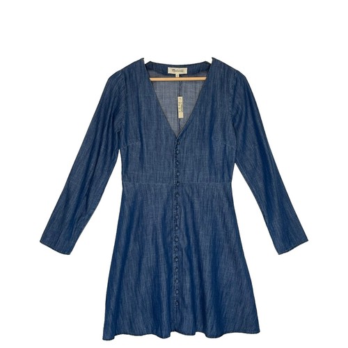 tiered denim maxi dress Denim Tiered Button Down Maxi Dress Small main image 1