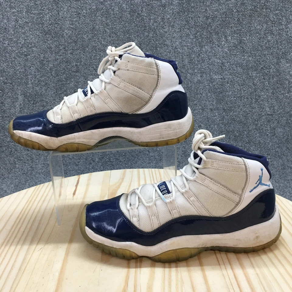 Jordan Youth 6 Air Retro GS Win Like 82 Basketball Sneakers White Mid 378038-123 - Image 2 of 4